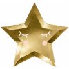 PartyDeco papierové taniere Hviezda zlatá (6 ks)