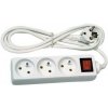 predlžovačka biela 10m, 3 zásuvky s vypínačem P1310