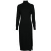 MICHAEL Michael Kors Dlhé šaty TURTLE NK SLIT MIDI DRS Čierna