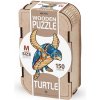 Drevenné puzzle - korytnačka veľkosť M v drevenom boxe