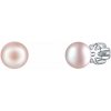 Olivie Stříbrné 5mm náušnice PERLY PINK 7979 Ag 925; ≤0,9 g.