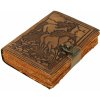 Leather Journals Kožený zápisník s ražbou „Svoboda koní“ a patinovaným papírem