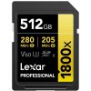 Lexar SDXC Pro 512GB 280MB/s UHS-II U3 1800x V60 + čítačka