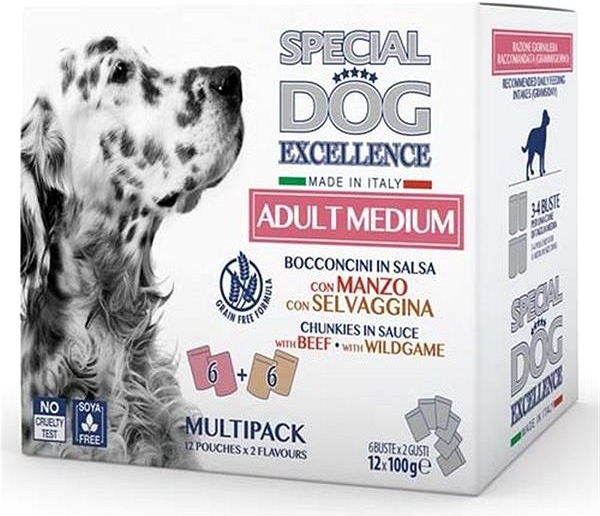 Monge Special Dog Excellence Medium Adult hovädzie & zverina 12 x 100 g