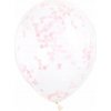 Unique Party 58117 Ružové latexové balóny s konfetami