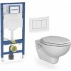 Závesný WC set - Geberit Duofix, tlačidlo Sigma 01 biela-hranatá, WC závesné Technoline Lila, WC doska softclose 111.925.TL.H
