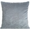 Zamatová obliečka na vankúš - Riva, oceľová 40 x 40 cm