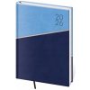 Helma - Line - týždenný diár 2026, modrý, A5, 14,5 × 20,5 cm