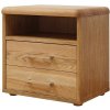 BMB Nočný stolík DVOJZÁSUVKOVÝ ADRIANA - z dubového masívu, dub masív