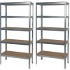 Matabro Regály 900 x 400 x 1800 mm 5 polic 2 ks MB-SH02
