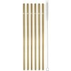 Kovové slamky G21 BeEco Classic 6 ks zlaté, rovné + kefka na čistenie