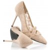 LODIČKY KARL LAGERFELD SARABANDE SIGNATURE LOGO COURT OFF WHT SATIN TEXTILE