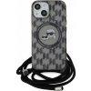 Karl Lagerfeld IML Monogram K&CH Heads kryt so šnúrkou a MagSafe pre iPhone 15 - čierny 3666339286422 - možnosť vrátiť tovar ZADARMO do 30tich dní