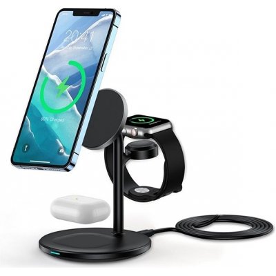 ChoeTech 3 in 1 Holder Magnetic Wireless Charger for Iphone 12/13 series (include Apple watch charge T585-F-BK