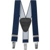 Detské traky modré biele bodky - výška postavy 130 - 150 cm
