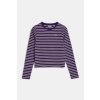Gant Shield Slim Ribbed Striped Top fialová