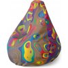 Sablio Sedací vak Pear Farebné škvrny - 140 x 100 x 25 cm