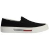 Pánske nízke tenisky Tommy Hilfiger, TOMMY JEANS SLIP ON CANVAS čierna,biela,červená 44