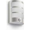LED vonkajšie nástenné svietidlo s pohybovým čidlom Philips PYTHON 17324/47/16 - nerez