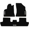 Peugeot 3008 I Velúrové koberčeky Logo Haft - Premium Vlastný nápis!