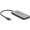 Eaton 4-portový USB-C hub, USB 3.2 Gen 2 (10 Gb/s), 4x USB-C porty, 100W PD nabíjanie, kompatibilný s Thunderbolt 3, šedý (U460-004-4C-G2C)