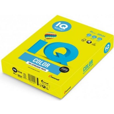 Farebný papier IQ color neónovo žltý NEOGB, A4, 80g Mondi