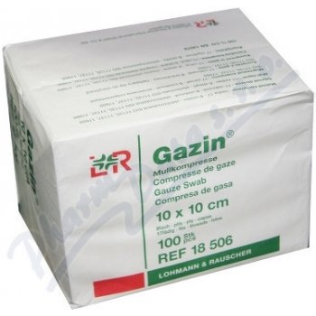 Gazin Gáza hydrofil.skl.kompr. 10 x 10 cm/100 ks 8vrst.