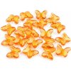 Plastové korálky motýľ 15x18 mm - oranžová (20 ks)