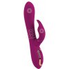 Javida 3 Function Vibrator with Rotating Massage Pearls Purple