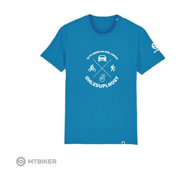 Pánske tričko MTBiker Ohleduplnost CZ tričko modré