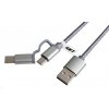 iGET G2V1 USB Micro USB/ USB - C dlouhý pro veškeré mobilní telefony, včetně odolných