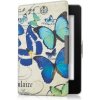 Flipové púzdro s dizajnom motýľ kwmobile Amazon Kindle Paperwhite 3 modrá