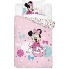 Obliečky do postieľky Minnie bodky rúžové ,100x135/40x60 cm