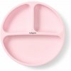 BABYONO Tanier silikónový s prísavkou - pink 6m+