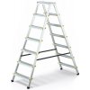 Obojstranný hliníkový rebrík 2x7 schodov PRO 144cm žltá/čierna (max.150 kg)