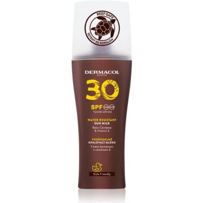 Dermacol Sun Water Resistant vodeodolné mlieko na opaľovanie v spreji SPF 30 200 ml