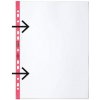 Euroobal DURABLE otvorený zľava A4 90mic s červeným okrajom 100ks