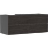 Hansgrohe Xevolos E - Umývadlová skrinka 137x56x55 cm, 4 zásuvky, matná sivá/tmavý dub 54238730