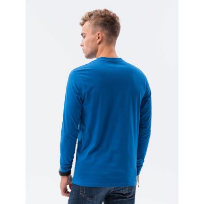 Ombre Clothing pánske tričko s dlhým rukávom Eliena modré