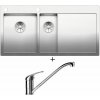 Blanco CLARON 6 S-IF nerez hodvábny lesk s excentrom PushControl 521646 + Blanco DARAS chróm 517720