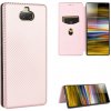 Peňaženkové kožené puzdro na Sony Xperia 10 - Ružová