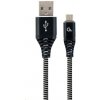 Gembird CC-USB2B-AMmBM-2M-BW USB 2.0 AM na MicroUSB (AM/BM), 2m, černo-bílý