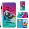 Peňaženkové kožené puzdro PAINTING na Xiaomi Redmi Note 10 Pro - Sleeping Panda