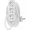 EMOS SK s.r.o. Predlžovací kábel 3 m / 3 zásuvky / biely / PVC / 1 mm2 - P0313