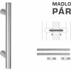 Madlo na dvere FT - MADLO kód K00 Ø 25 mm UN pár NEM - nerez matná (F60) | MP-KOVANIA.sk