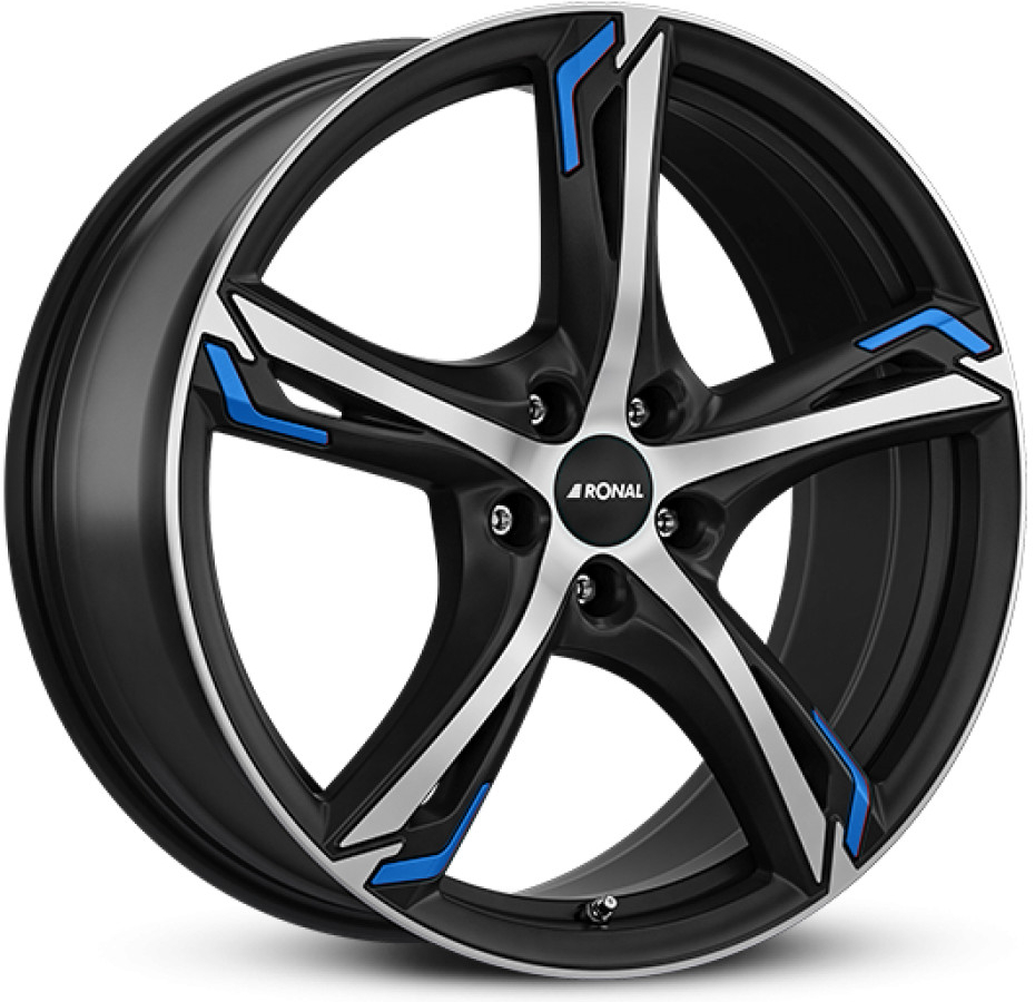 Ronal R62 7,5x17 5x114,3 ET40 black polished blue