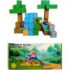 Toybit Magnetická stavebnica Minecraft Stromy a vodopád s postavičkou 101 ks 0643985748521
