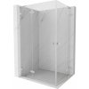 Mexen Lunar, L Duo výklopný sprchový kút 100 x 90 cm, 8mm číre sklo, oceľový profil, 834L-100L-090P-97-00