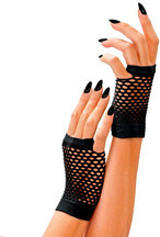 čierne neónové sieťované rukavice