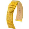 Remienok Hirsch Genuine Croco 1 - žltý, lesklý - 13 mm - M – Stredná dĺžka - 12 mm - Zlatá + 5 rokov záruka a darček ZADARMO